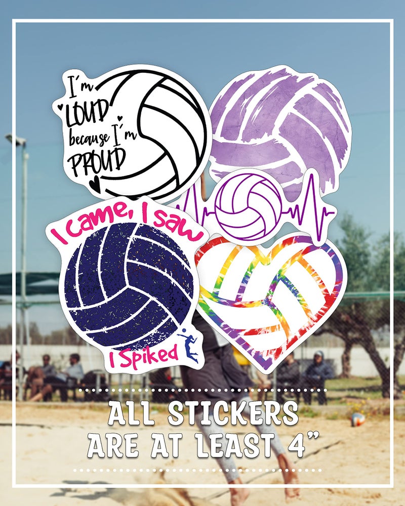 Leann Michael Volleyball Stickers - XL Size - Volleyball Gifts for Teen Girls, Boys, Teams - Work Great As Water Bottle Stickers, Anywhere You Need Decals or Laptop Decals - Image 3
